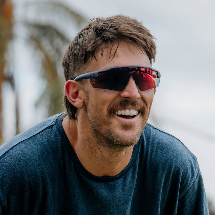 SafeStyle Phantoms Matte Navy Reflectors Red Lens - Lifestyle 2