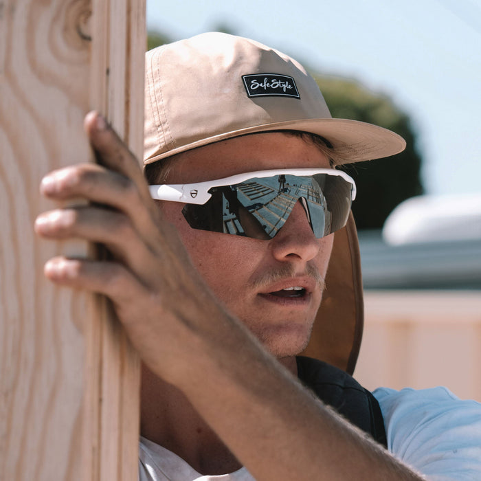 SafeStyle Phantoms Matte White Frame Polarised Lens - Lifestyle 1