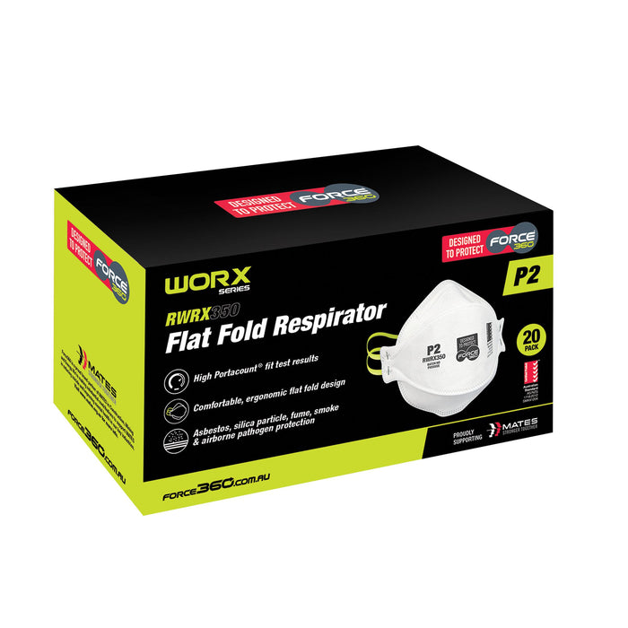 Force360 RWRX350 P2 Flat Fold Respirator box of 20