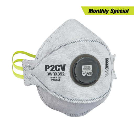 Force360 RWRX352 P2CV Flat Fold Valved Carbon Respirator