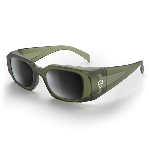 SafeStyle Auras Matte Moss Green Frame Grey Polarised Lens - View 1