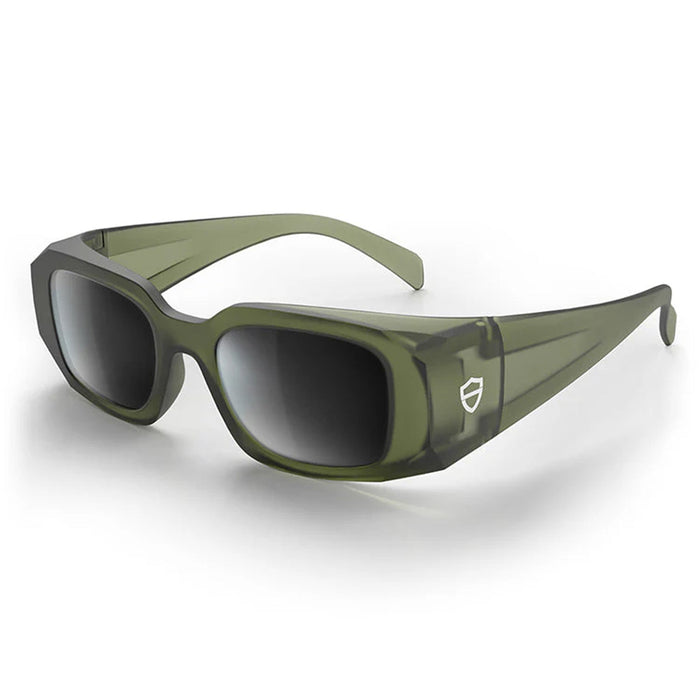 SafeStyle Auras Matte Moss Green Frame Grey Polarised Lens - View 1