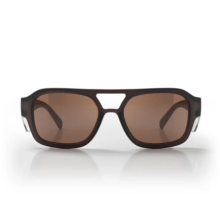 SafeStyle Skylines Chocolate Frame Brown Polarised Lens - Side View