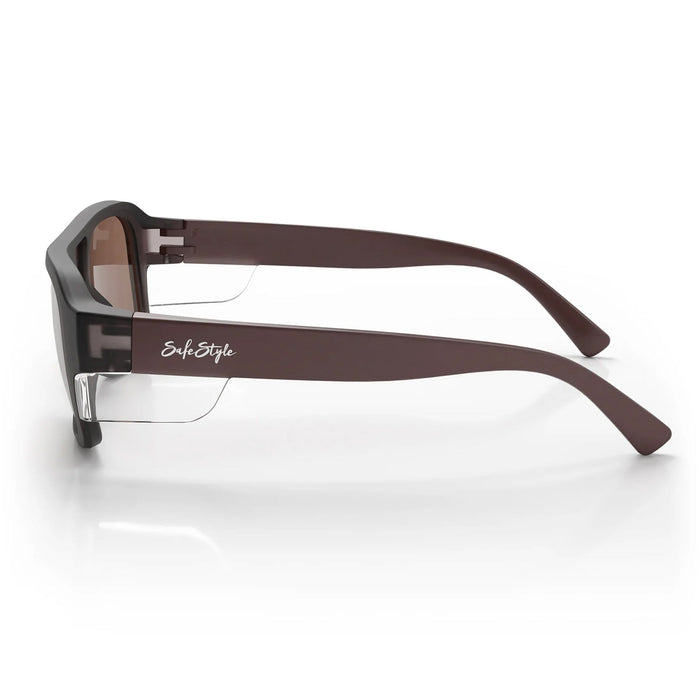 SafeStyle Skylines Chocolate Frame Brown Polarised Lens - Angle View