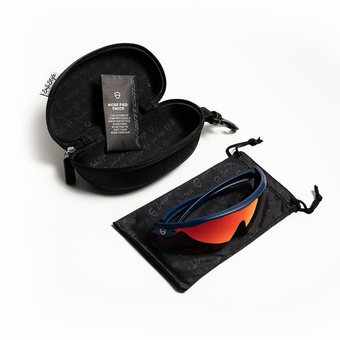 SafeStyle Phantoms Matte Navy Reflectors Red Lens - Hard Case