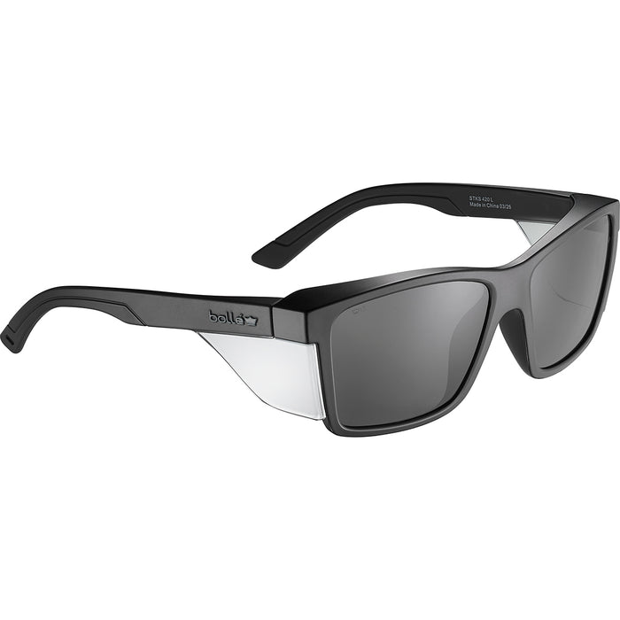 Bolle STKS 420 Safety Glasses Matte Black Frame Smoke Lens STK42N23A