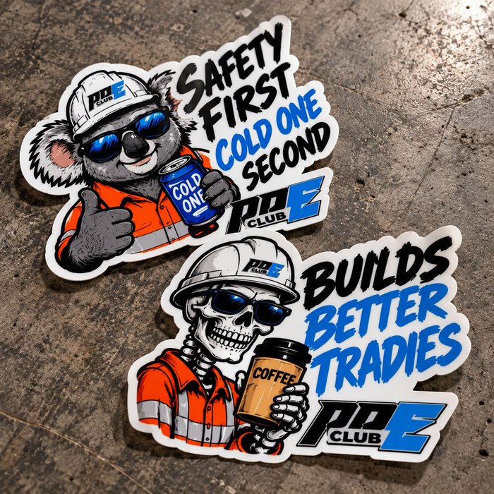 PPE CLUB "BUILDS BETTER TRADIES" STICKER