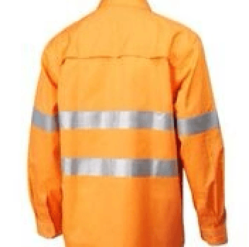 MASTER 7WM419 SHIRT L/SLEEVE MASTER HI VIS D/N 3M TAPED 155GSM COTTON DRILL
