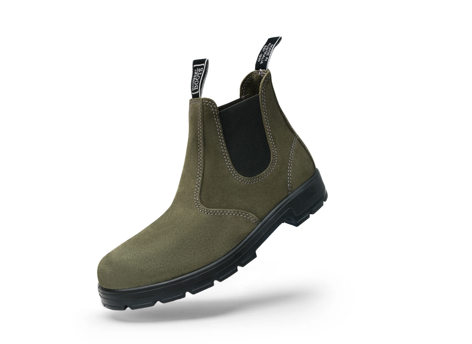 MONGREL OLIVE SUEDE K9 ELASTIC SIDED BOOT K91045