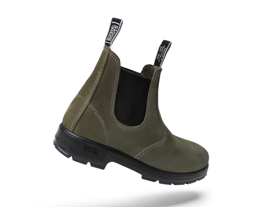 MONGREL OLIVE SUEDE K9 ELASTIC SIDED BOOT K91045