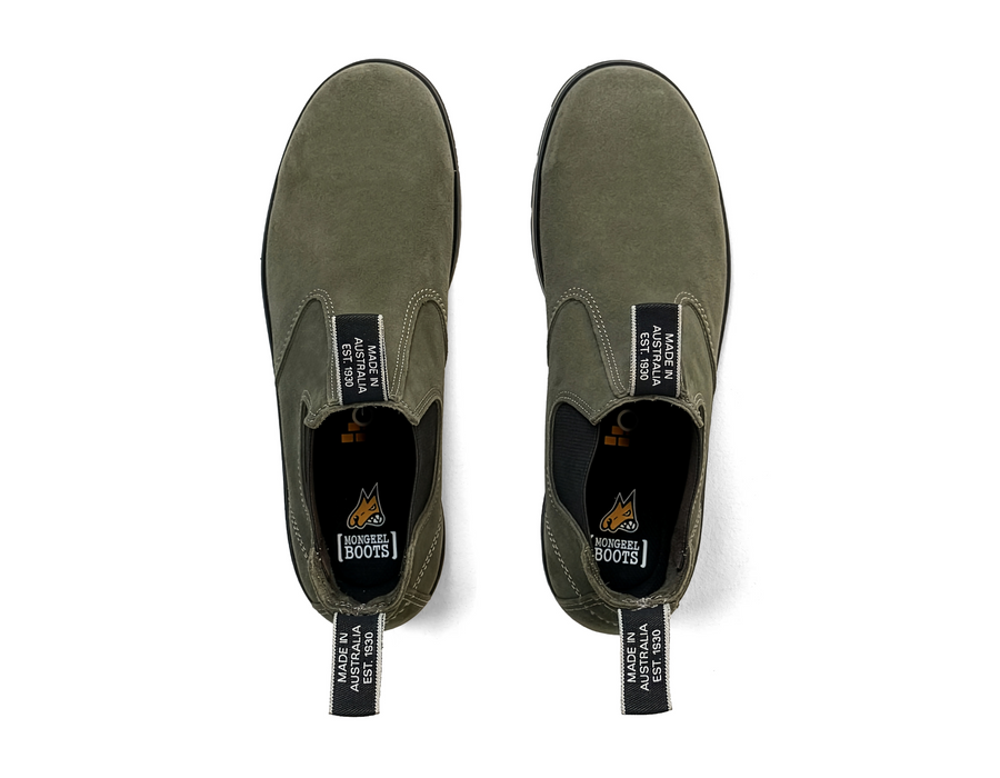MONGREL OLIVE SUEDE K9 ELASTIC SIDED BOOT K91045