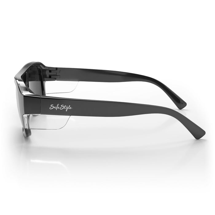 SafeStyle Skylines Black Frame Grey Polarised Lens - Side View
