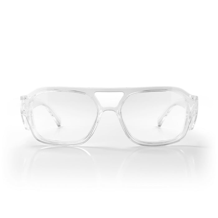SafeStyle Skylines Clear Frame Clear Lens - Front View