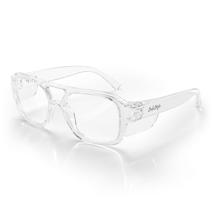 SafeStyle Skylines Clear Frame Clear Lens - Angle View