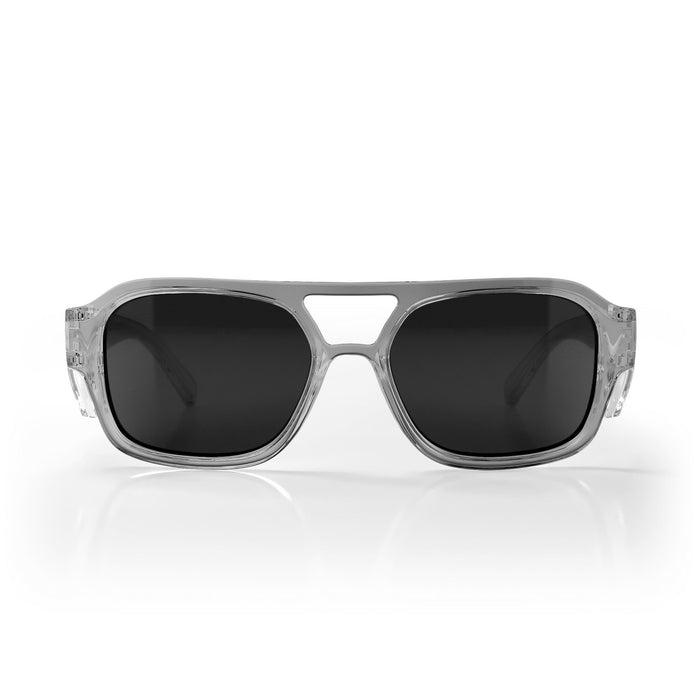 SafeStyle Skylines Graphite Frame Grey Polarised Lens - Front View