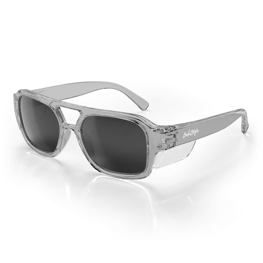 SafeStyle Skylines Graphite Frame Grey Polarised Lens - Angle View