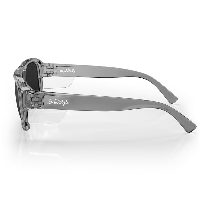 SafeStyle Skylines Graphite Frame Grey Polarised Lens - Side View