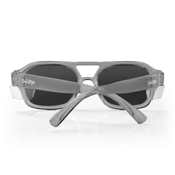 SafeStyle Skylines Graphite Frame Grey Polarised Lens - Back View