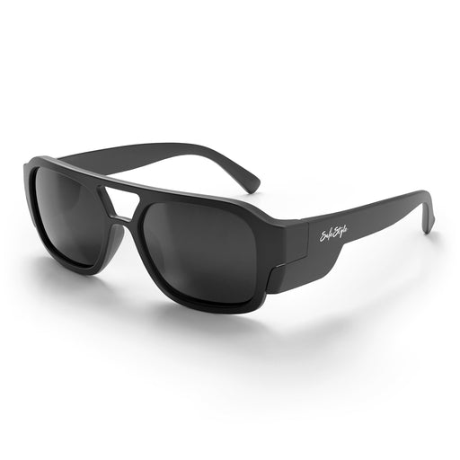 SafeStyle Skylines Matte Black Frame Grey Polarised Lens - Angle View
