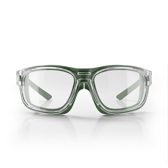 SafeStyle Switches Clear Green Frame Clear Lens - Front