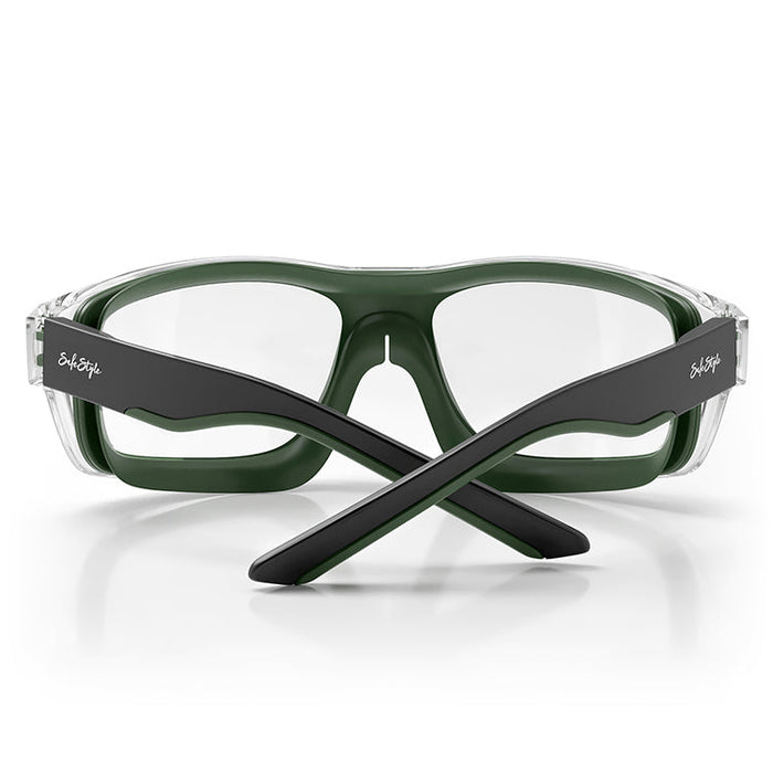 SafeStyle Switches Clear Green Frame Clear Lens - Back