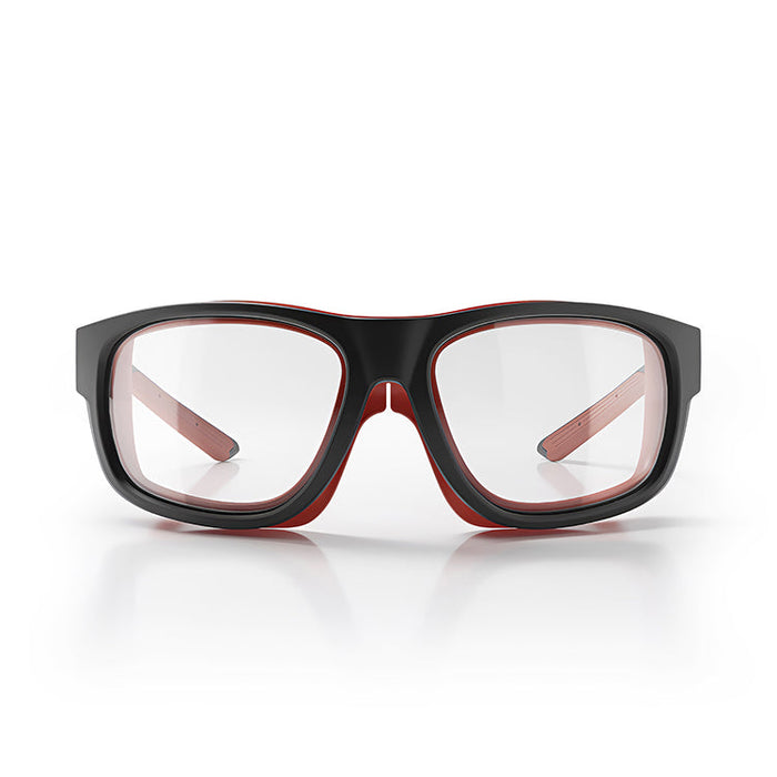 SafeStyle Switches Matte Black Red Frame Clear Lens - Front