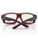 SafeStyle Switches Matte Black Red Frame Clear Lens - Back
