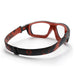 SafeStyle Switches Matte Black Red Frame Clear Lens - Strap 2
