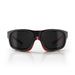 SafeStyle Switches Matte Black Red Frame Grey Polarised Lens - Front