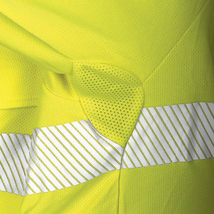 Tru Womens Recycled Anti-Microbial Micromesh S/S Two Tone Hi-Vis Polo Shirt with Segmented Tape