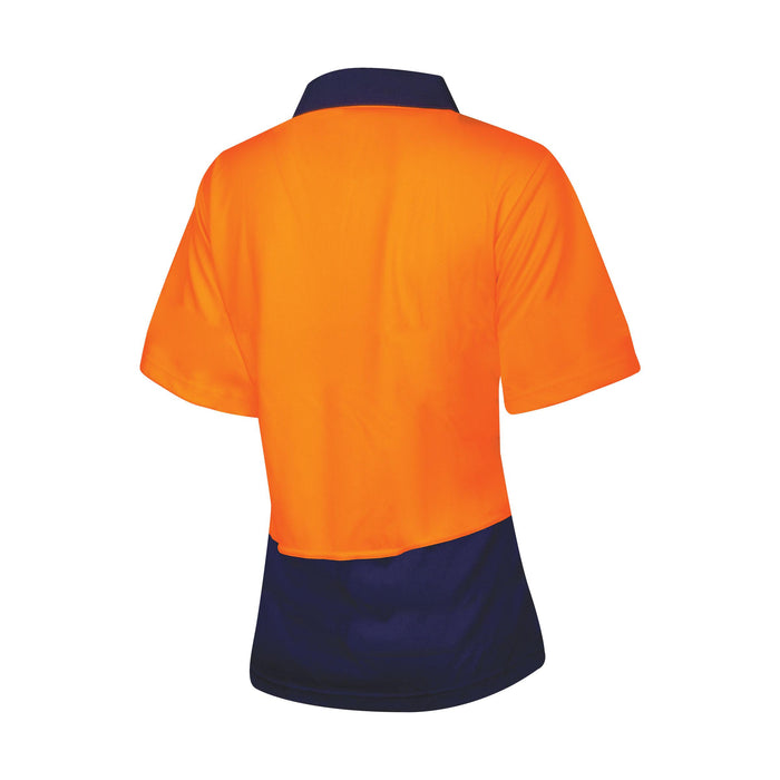 Tru Womens Recycled Anti-Microbial Micromesh S/S Two Tone Hi-Vis Polo Shirt