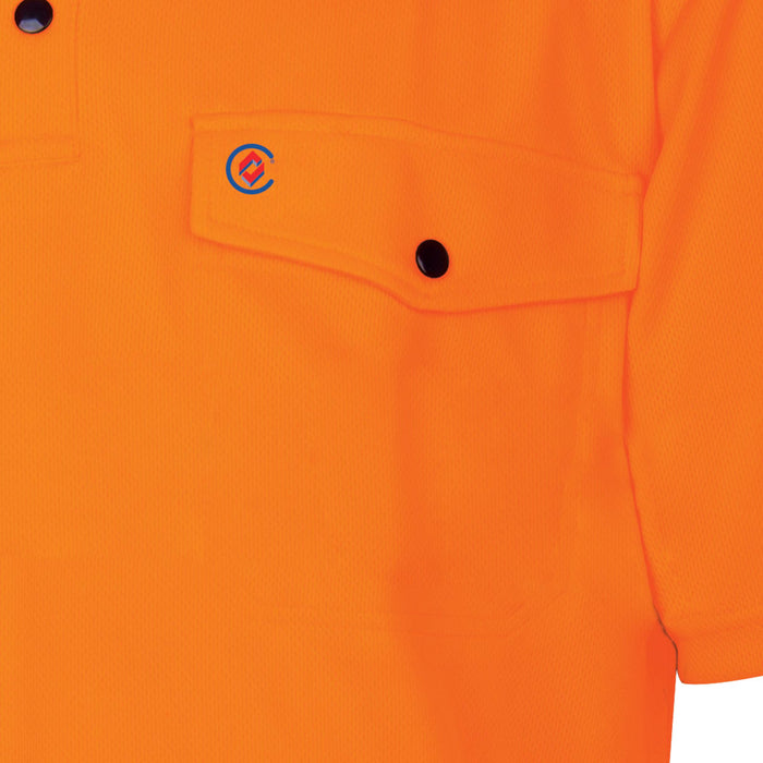 Tru Womens Recycled Anti-Microbial Micromesh S/S Two Tone Hi-Vis Polo Shirt
