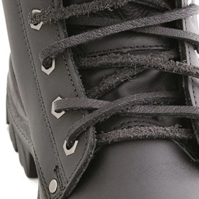 Steel Blue Leather Laces A-000057