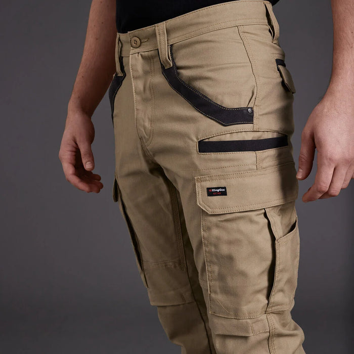 King Gee Tradies Stretch Cargo Pant - Khaki
