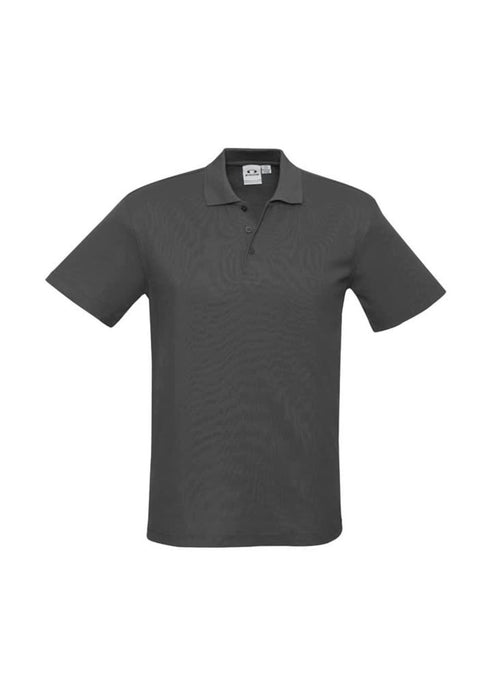 Biz Collection Men's Crew Polo - Charcoal