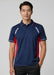 Biz Collection Men's Renegade Polo - Navy/Red/Silver