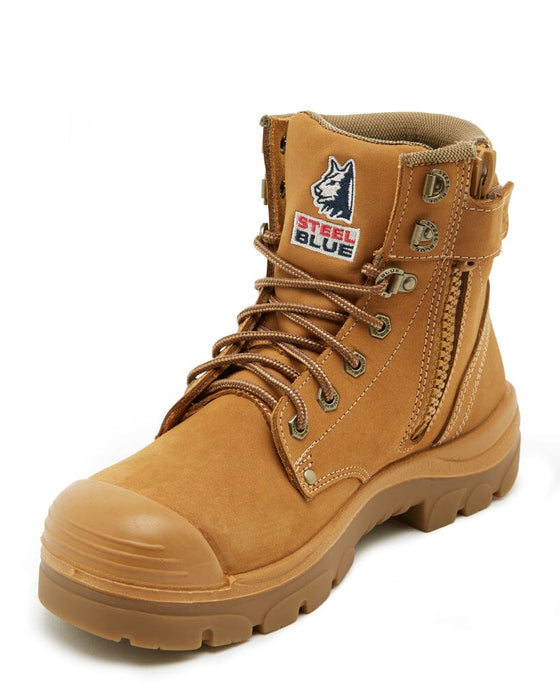 Steel Blue Argyle Lace-Up Safety Boot 312102 – 150mm | Work Boots Australia