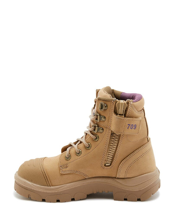 Steel Blue Ladies 512709 Argyle Zip Scuff Cap Safety Boot - Sand