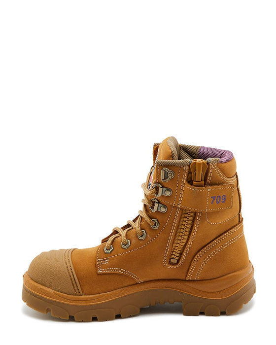 Steel Blue 512709 Ladies Argyle Zip Scuff Cap Safety Boot - Wheat