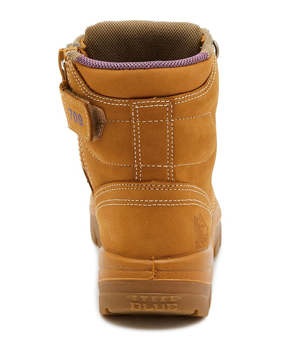 Steel Blue 512709 Ladies Argyle Zip Scuff Cap Safety Boot - Wheat